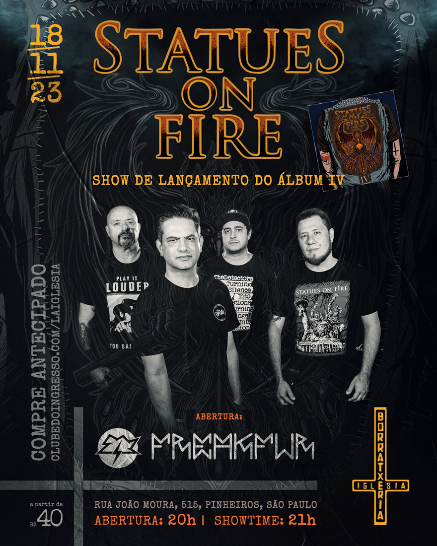 Flyer Statues On Fire