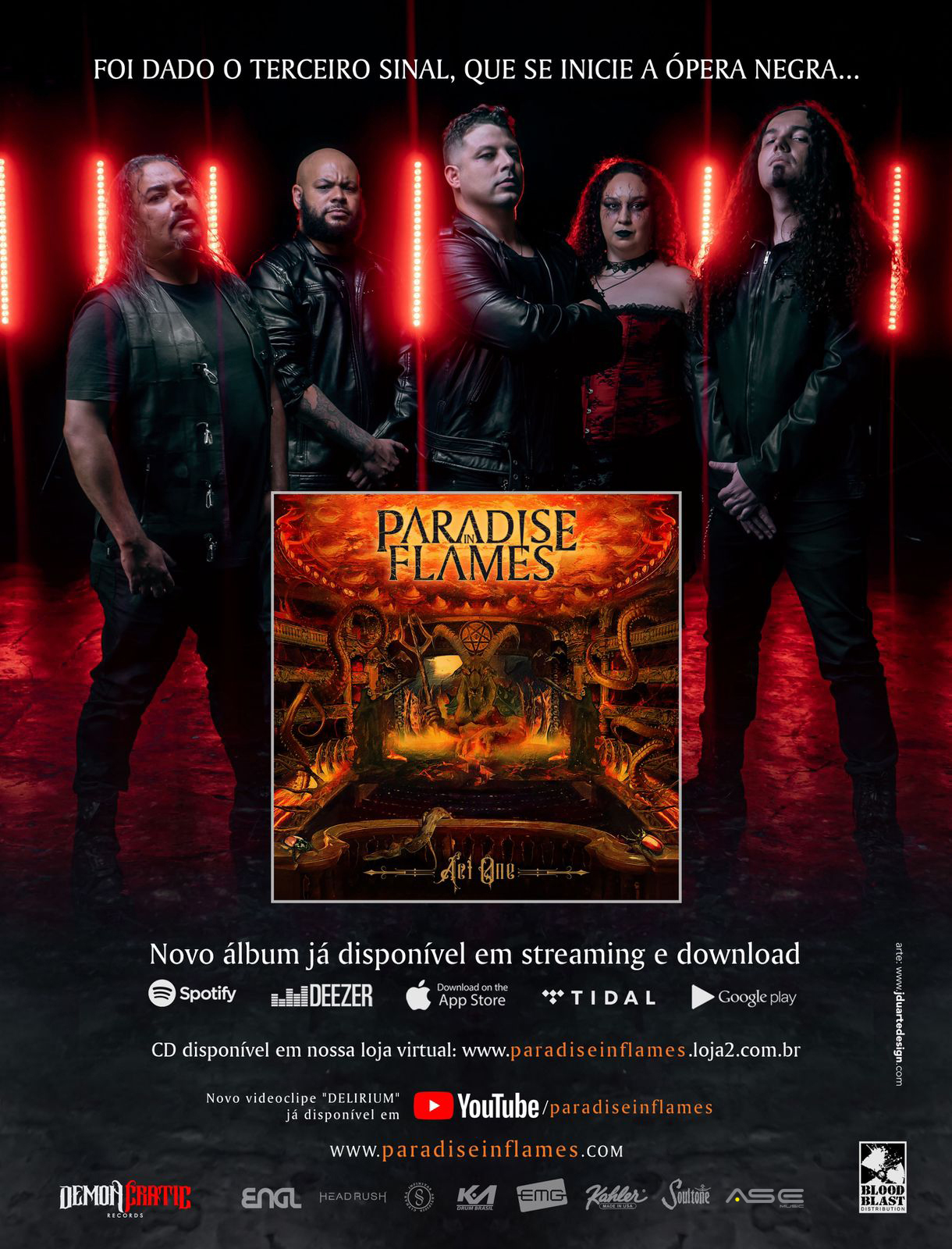 Flyer Cd Paradise In Flames