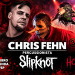 Horror Expo 2026 confirma presença do percussionista Chris Fehn, o número #3 do Slipknot Fehnhorrorslipknot